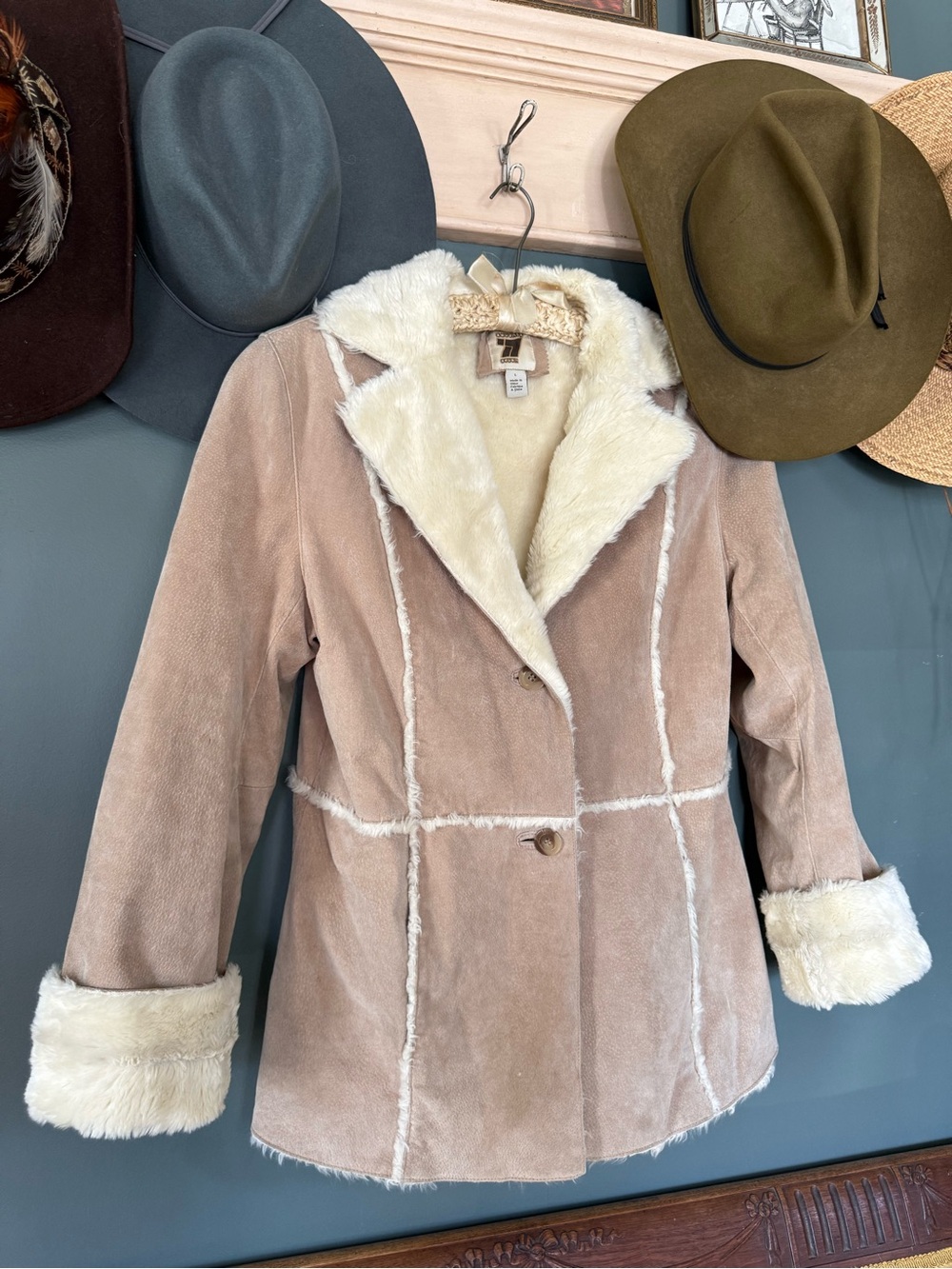 The cutest y2k penny Lane genuine suede faux fur jacket sz large